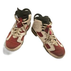 Bold Red And White Air Jordan 6 Retro "Carmine" Shoes 2020 Youth Size 7Y (W 8.5)